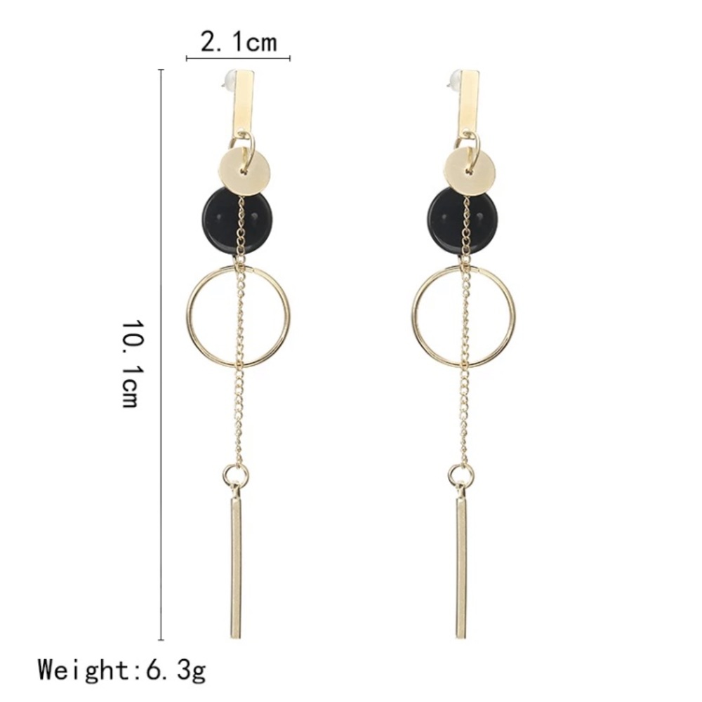 Silver Tone Long Earrings - Picture 3 of 3